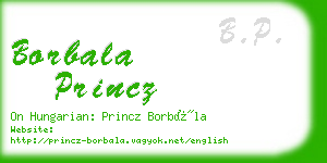 borbala princz business card